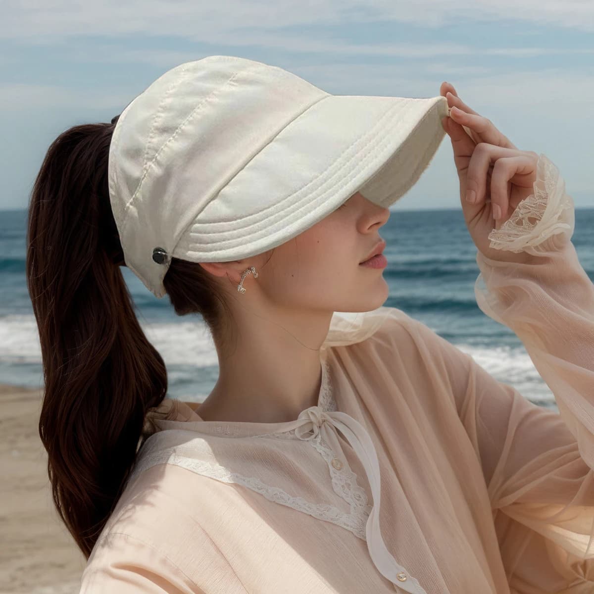 Quick Dry Hat Summer Empty Cap Women's Upgrade Can Hang Mask Outdoor Visor Thin Quick Dry Sunscreen Hat