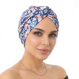New Women Cashew flower Printed Cross Twist Turban Cap Bonnet Headband African Head Wraps  Ready To Wear HIjabs Chemo Cap