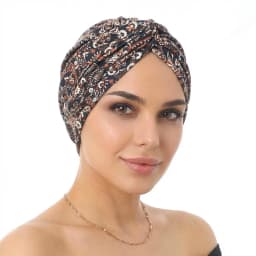 New Women Cashew flower Printed Cross Twist Turban Cap Bonnet Headband African Head Wraps  Ready To Wear HIjabs Chemo Cap