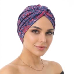 New Women Cashew flower Printed Cross Twist Turban Cap Bonnet Headband African Head Wraps  Ready To Wear HIjabs Chemo Cap