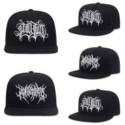 2026 New Fashionable Creative Flat Edge Hat Gothic Double Swallow Embroidered HipHop Hat Outdoor Daily Sunshade Hat Baseball Hat