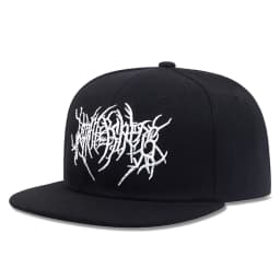 2026 New Fashionable Creative Flat Edge Hat Gothic Double Swallow Embroidered HipHop Hat Outdoor Daily Sunshade Hat Baseball Hat