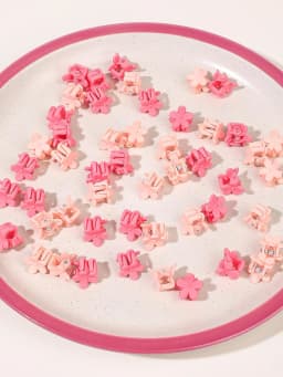 50Pcs Colorful Mini Flower Hair Claw Clips for Girl Cute Hair Styling Accessories Holiday Gift Decorative Bun Clamp Tiny Hair