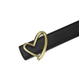 Women's Leather Belt with Smooth Heart Buckle, Minimalist and Premium Style, Suitable for Jeans, Suits, and Dresses