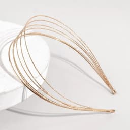 New Thin Gold Color Headbands Women Multilayer Alloy Hair Hoop Double Root Metal Hair Bands Hair Accessories Smooth Head Hoop
