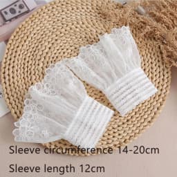 Ladies Lace Fake Cuffs for Womens Shirt Detachable Fake Sleeves Bridal Gowns Cuff Wedding Halloween Clothing Accessories