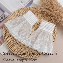 Ladies Lace Fake Cuffs for Womens Shirt Detachable Fake Sleeves Bridal Gowns Cuff Wedding Halloween Clothing Accessories