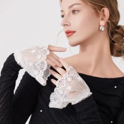 Ladies Lace Fake Cuffs for Womens Shirt Detachable Fake Sleeves Bridal Gowns Cuff Wedding Halloween Clothing Accessories