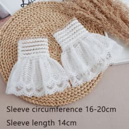 Ladies Lace Fake Cuffs for Womens Shirt Detachable Fake Sleeves Bridal Gowns Cuff Wedding Halloween Clothing Accessories