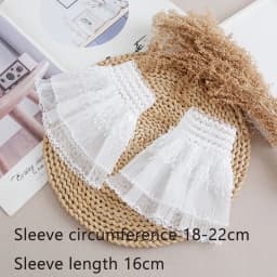 Ladies Lace Fake Cuffs for Womens Shirt Detachable Fake Sleeves Bridal Gowns Cuff Wedding Halloween Clothing Accessories