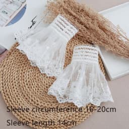Ladies Lace Fake Cuffs for Womens Shirt Detachable Fake Sleeves Bridal Gowns Cuff Wedding Halloween Clothing Accessories