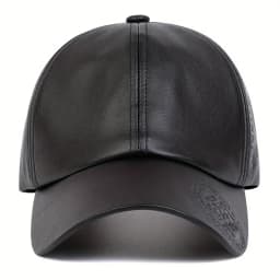 Unisex Vintage Leather Baseball Caps Outdoor Adjustable Spring and Autumn Casual Sunscreen Hat