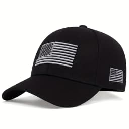 Unisex American Flag Embroidery Baseball Caps Outdoor Adjustable Spring and Autumn Casual Sunscreen Hat