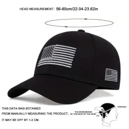 Unisex American Flag Embroidery Baseball Caps Outdoor Adjustable Spring and Autumn Casual Sunscreen Hat