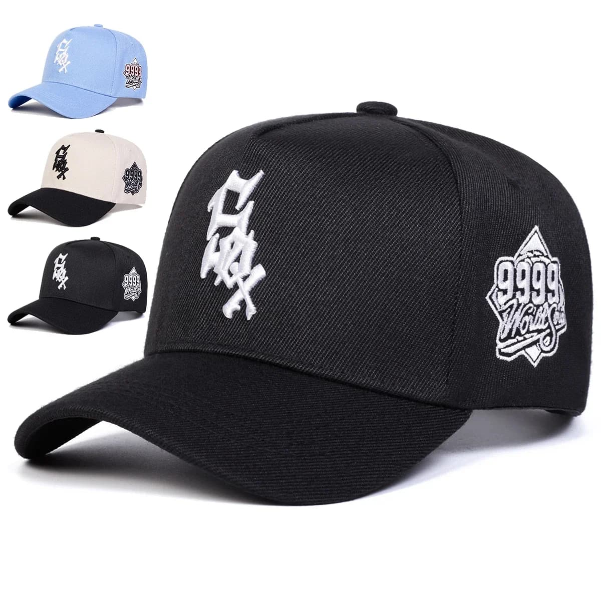 Unisex SOX 9999Letter Embroidery Baseball Caps Spring Autumn Outdoor Sunscreen Hat Adjustable Casual Trucker Hats