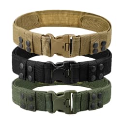 Men's Nylon & Polyester Woven Tactical Belt - Durable Waist Strap for Outdoor Sports, Ideal for Hiking, Training & Adventures