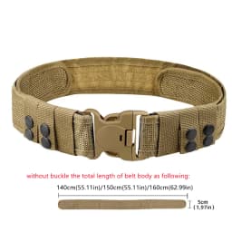 Men's Nylon & Polyester Woven Tactical Belt - Durable Waist Strap for Outdoor Sports, Ideal for Hiking, Training & Adventures