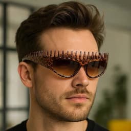 Comb Shaped Sunglasses Headband Sunscreen Sunshade Summer Sunglasses Hairband Leopard Print Women Hair Hoop