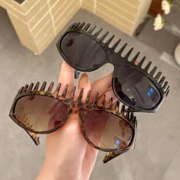 Comb Shaped Sunglasses Headband Sunscreen Sunshade Summer Sunglasses Hairband Leopard Print Women Hair Hoop