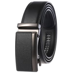 Men's Cowskin Leather Automatic Buckle Belt - Luxury Designer Fashion 3.5cm Width Classic Waistband for Daily & Business Wear