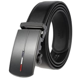 Men's Cowskin Leather Automatic Buckle Belt - Luxury Designer Fashion 3.5cm Width Classic Waistband for Daily & Business Wear