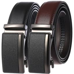 Men's Cowskin Leather Automatic Buckle Belt - Luxury Designer Fashion 3.5cm Width Classic Waistband for Daily & Business Wear