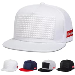 Unisex Square Rubber Top Hip-hop Hats Spring And Autumn Outdoor Adjustable Sports Casual Baseball Caps Sunscreen Hat