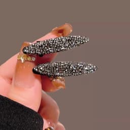 Mini Shiny Rhinestone Hair Clips for Women Bangs Side Clips Bling Crystal Duckbill Barrettes Fashion Hair Accessories Daily Wear