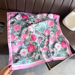 Fashion Print Silk Hairbands Summer Lemon Scarf Women 2026 New Elagant Bandana Neck Kerchief Head Bands Foulard Female Scarfs