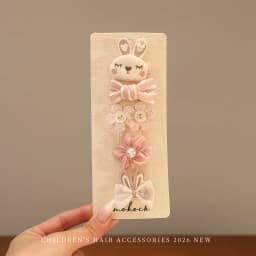 Cute Bunny Rabbit Hair Clips For Baby Girls Sweet Bow Flower Hairpins Toddler Kids Hair Barrettes No Hurt Hair Accessories 2026