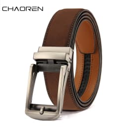 Men's Business Belt Leather Classic Alloy Buckle High Quality Casual Fashion Ratchet Adjustable Belt
