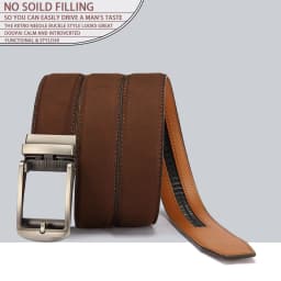 Men's Business Belt Leather Classic Alloy Buckle High Quality Casual Fashion Ratchet Adjustable Belt