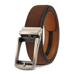 Men's Business Belt Leather Classic Alloy Buckle High Quality Casual Fashion Ratchet Adjustable Belt