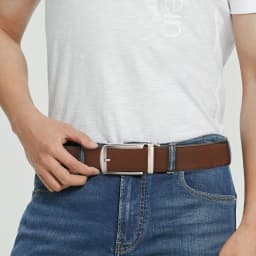 Men's Business Belt Leather Classic Alloy Buckle High Quality Casual Fashion Ratchet Adjustable Belt