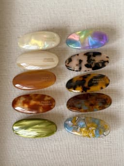 2pcs/set Acetate Hair Clip Barrettes Small Size Oval Geometric Side Pins Colorful Hairpin Cute Sweet Women Hair Accessories