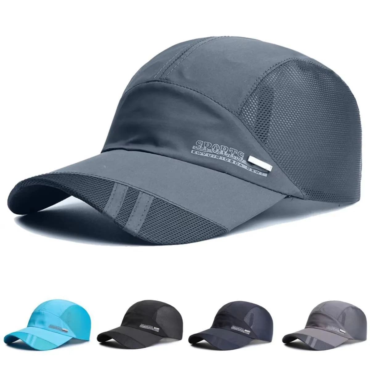 Mesh Breathable Baseball Cap, Versatile for Spring and Summer, Wide Edge Outdoor Sports Cycling, Sun Protection Sun Hat