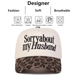 Unisex SORRY ABOUT MY HUSBAND Embroidery Baseball Caps Spring Autumn Outdoor Adjustable Casual Hats Sunscreen Hat Sports Cap