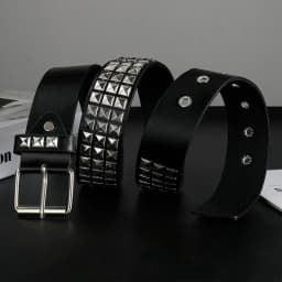 Trend Punk Rivet Belt Retro Y2K Heavy Metal Belt Nightclub Rock Style Belt Fashion Decoration