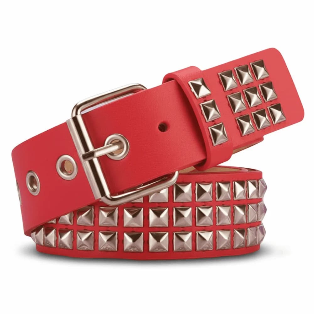 Trend Punk Rivet Belt Retro Y2K Heavy Metal Belt Nightclub Rock Style Belt Fashion Decoration