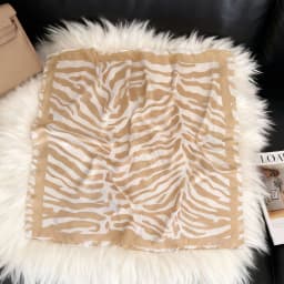 70*70cm Square Silk Scarf Women Luxury Design Satin Shawl Ladies Zebra Print Head Bandana Small Neck Muffler Hair Hijab Scarves