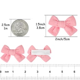 10Pcs Cute Bow Hair Clips for Kids Cotton-Linen Baby to Children Hairpins Soft Fully-Wrapped Design, Safe Hair Accessories