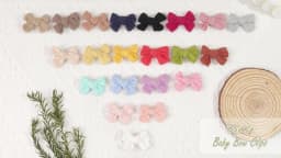 10Pcs Cute Bow Hair Clips for Kids Cotton-Linen Baby to Children Hairpins Soft Fully-Wrapped Design, Safe Hair Accessories
