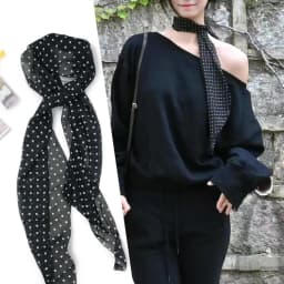Summer New INS Style Brown Chiffon Polka Dot Long Silk Scarf Multifunctional Accessory Neck Women's Headband Tie Hair Towel Gift