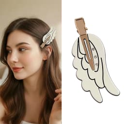 1/2PCCute Angel Wings Hairpin Pink Seamless Hair Clips Dopamine Makeup Side Bangs Barrettes for Women And Girls Hair Accessories