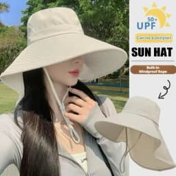 Protection Sun Hat Polyester Fiber Wide Brim with Neck Cover Cooling Quick Dry Beach Hiking Fishing Gardening Outdoor Activities