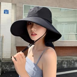 Protection Sun Hat Polyester Fiber Wide Brim with Neck Cover Cooling Quick Dry Beach Hiking Fishing Gardening Outdoor Activities