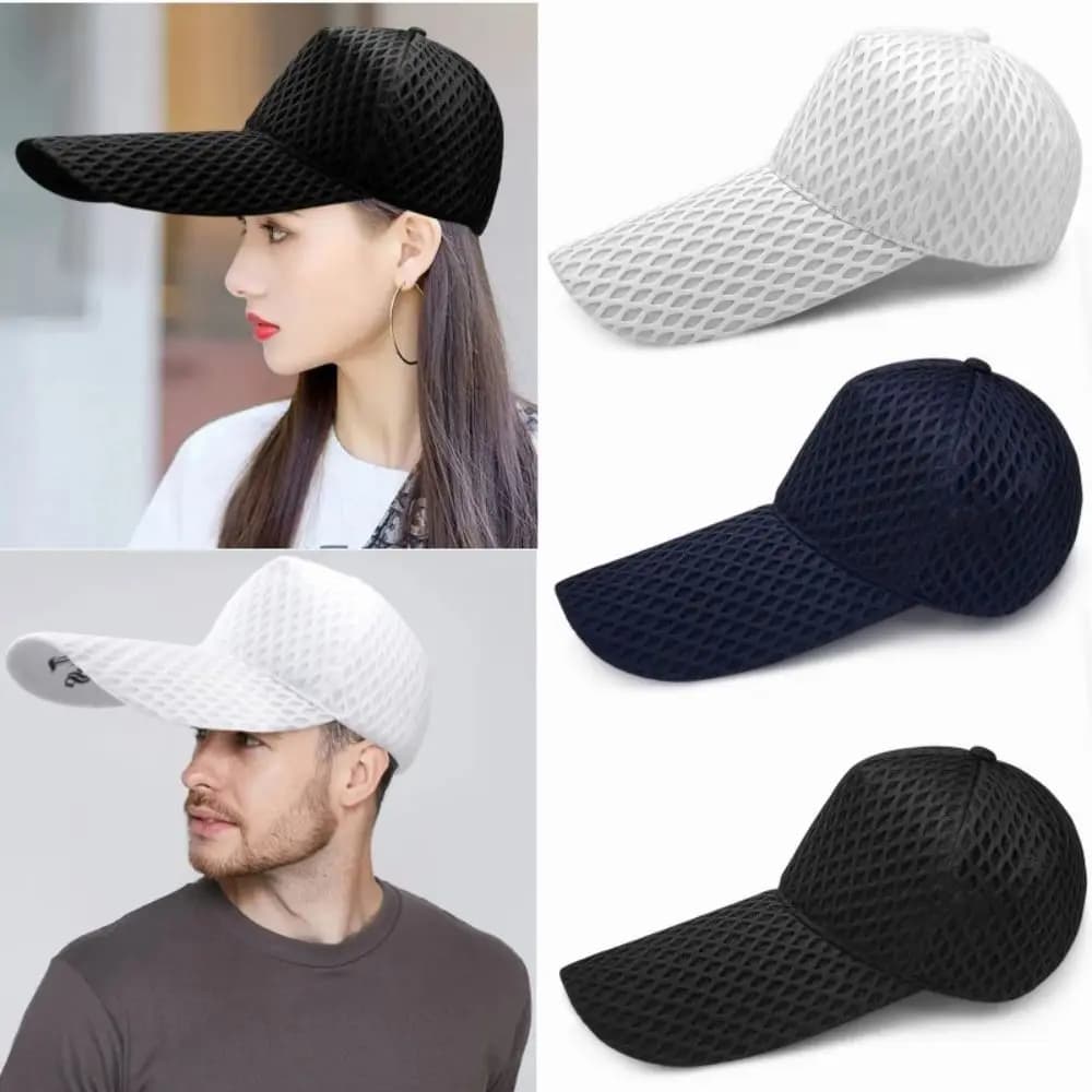 New 14cm Long Brim Sun Hat Big Size Sunshade Baseball Caps Large Head Mesh Fishing Hat Men