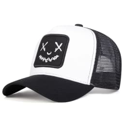 Men Women Smile Face Embroidery Baseball Caps Cotton Adjustable Snapback hats Hip Hop mesh Cap summer Outdoor Sun hat Dad Hats