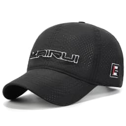 Summer New Mr. Kerry Laser Perforated Baseball Cap with 3D Embroidery, Short Brim Work Hat, Sun Hat