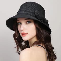 Fashion Summer Beach Straw Sun Hat Breathable French Style Bowknot Straw Hats Elegant Hat for Girl Outdoor Travel Photography